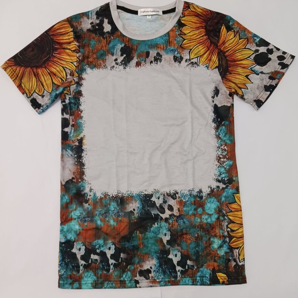 Adult T Shirt Sunflower Pattern
